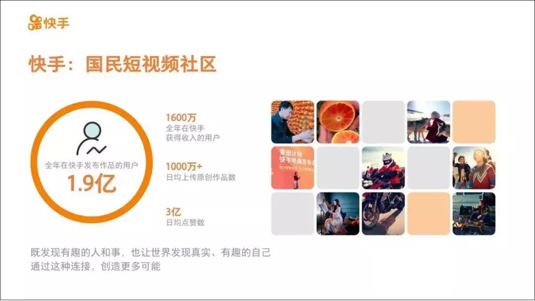 2018快手年度报告发布：1600万用户创收，带货视频日均3亿点赞